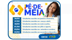 Calendário do Programa Pé-de-Meia