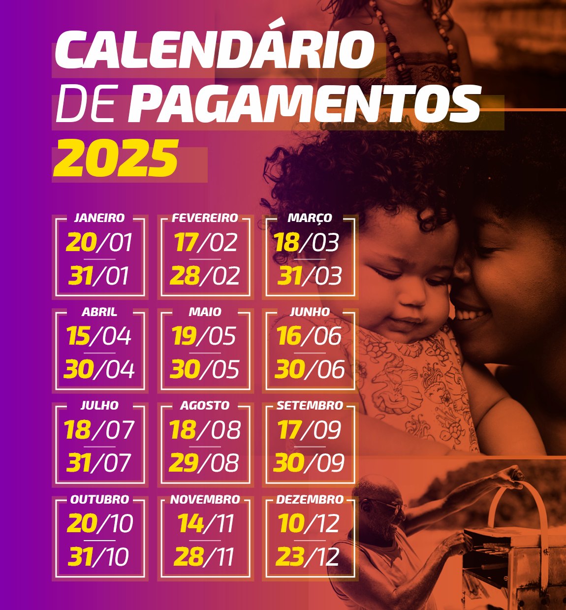 Calendário de Pagamento - Imagem: www.gov.br